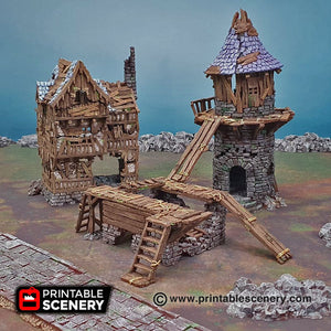 Gangways Stairs and Ladders - Shadowfey Wilds 15mm 28mm 32mm Wargaming Terrain D&D, DnD
