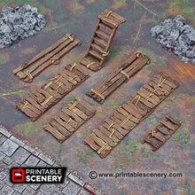 Load image into Gallery viewer, Gangways Stairs and Ladders - Shadowfey Wilds 15mm 28mm 32mm Wargaming Terrain D&amp;D, DnD