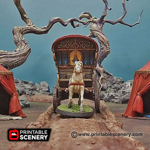 Travelers' Camp - Shadowfey Wilds 28mm 32mm Wargaming Terrain D&D, DnD Travelers Romani Travellers