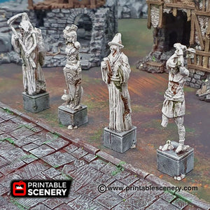 Guardian Statues - Shadowfey Wilds 15mm 28mm 32mm Wargaming Terrain D&D, DnD