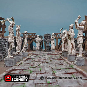 Guardian Statues - Shadowfey Wilds 15mm 28mm 32mm Wargaming Terrain D&D, DnD