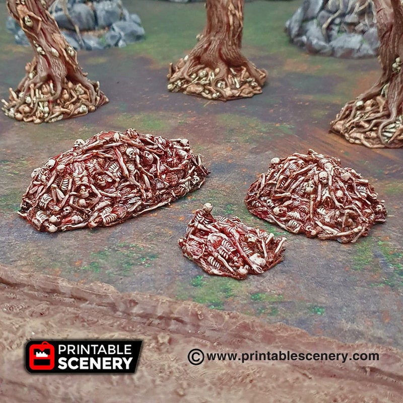 Corpse Piles - 28mm 32mm Printable Scenery Shadowfey Wilds Resin Terrain Wargaming D&D DnD