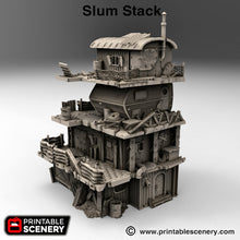 Load image into Gallery viewer, Slum Stacks - 28mm 20mm 32mm Brave New Worlds Wasteworld Gaslands Terrain D&amp;D DnD