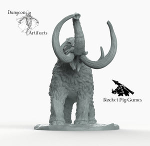 Dire Woolly Mammoth - Wargaming Miniatures Monster Rocket Pig Games D&D DnD Elephant