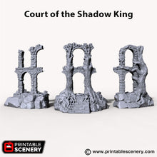Load image into Gallery viewer, Court of the Shadow King - Shadowfey Wilds 15mm 28mm 32mm Wargaming Terrain D&amp;D, DnD