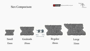 Flagstone Scatter - Roads of Ruin - 15mm 20mm 28mm 32mm Printable Scenery Shadowfey Wargaming Terrain D&D DnD
