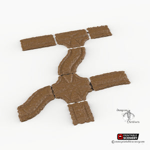 Forest Cart Tracks - 15mm 20mm 28mm 32mm Printable Scenery Shadowfey Wargaming Terrain D&D DnD