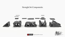 Load image into Gallery viewer, Ruined Bridge Spans - 15mm 28mm 32mm Printable Scenery Shadowfey Wargaming Terrain D&amp;D DnD