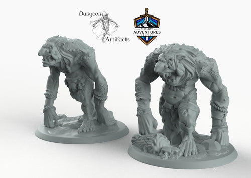 Giantfolk Trolls - Lost Adventures Wargaming D&D DnD Mini Monster