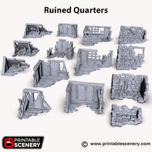Load image into Gallery viewer, Ruined Quarter - Shadowfey Wilds 15mm 28mm 32mm Wargaming Terrain D&amp;D, DnD