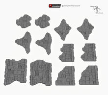 Load image into Gallery viewer, Flagstone Scatter - Roads of Ruin - 15mm 20mm 28mm 32mm Printable Scenery Shadowfey Wargaming Terrain D&amp;D DnD