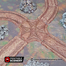 Load image into Gallery viewer, Forest Cart Tracks - 15mm 20mm 28mm 32mm Printable Scenery Shadowfey Wargaming Terrain D&amp;D DnD