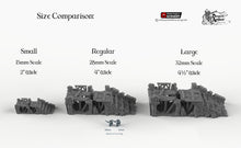 Load image into Gallery viewer, Ruined Bridge Spans - 15mm 28mm 32mm Printable Scenery Shadowfey Wargaming Terrain D&amp;D DnD