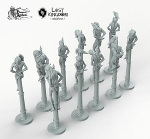 Impaled Prisoners - 28mm 32mm 40mm 75mm - Lost Kingdom Miniatures - Terrain Wargaming D&D