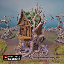 Load image into Gallery viewer, Feywild Cottage - Shadowfey Wilds 28mm 32mm Wargaming Terrain D&amp;D, DnD