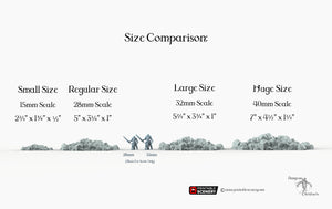 Jagged Rocks Scatter - Chunky Rocks - 15mm 28mm 32mm 40mm - Printable Scenery Shadowfey Wilds