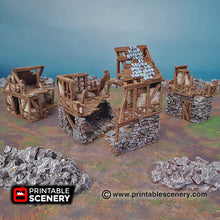 Load image into Gallery viewer, Ruined Quarter - Shadowfey Wilds 15mm 28mm 32mm Wargaming Terrain D&amp;D, DnD