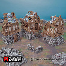Load image into Gallery viewer, Ruined Quarter - Shadowfey Wilds 15mm 28mm 32mm Wargaming Terrain D&amp;D, DnD