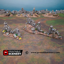 Load image into Gallery viewer, Hallowed Graveyard - Shadowfey Wilds Grave Yard Cemetery 15mm 20mm 28mm 32mm Wargaming Terrain D&amp;D DnD