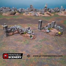 Load image into Gallery viewer, Hallowed Graveyard - Shadowfey Wilds Grave Yard Cemetery 15mm 20mm 28mm 32mm Wargaming Terrain D&amp;D DnD