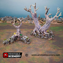 Load image into Gallery viewer, Hallowed Graveyard - Shadowfey Wilds Grave Yard Cemetery 15mm 20mm 28mm 32mm Wargaming Terrain D&amp;D DnD