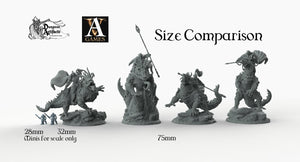 Drokzok Riders - Archvillain Games 28mm 32mm 40mm 75mm Wargaming Terrain D&D, DnD
