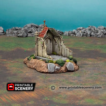 Load image into Gallery viewer, Hallowed Mausoleums - Shadowfey Wilds Grave Yard Cemetery 15mm 20mm 28mm 32mm Wargaming Terrain D&amp;D DnD