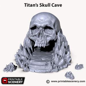 Titan Skull Cave - Shadowfey Wilds 15mm 20mm 28mm 32mm 37mm Wargaming Terrain D&D DnD