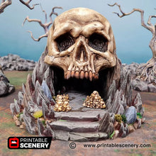 Load image into Gallery viewer, Titan Skull Cave - Shadowfey Wilds 15mm 20mm 28mm 32mm 37mm Wargaming Terrain D&amp;D DnD