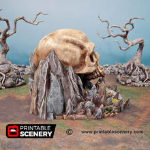 Load image into Gallery viewer, Titan Skull Cave - Shadowfey Wilds 15mm 20mm 28mm 32mm 37mm Wargaming Terrain D&amp;D DnD