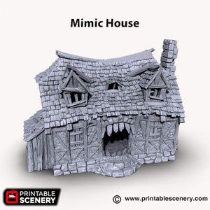 Mimic House - Shadowfey Ruins 15mm 20mm 28mm 32mm 37mm Wargaming Terrain D&D DnD