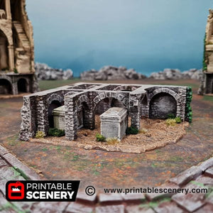 Ruined Nave and Chancel - Shadowfey Ruins 15mm 20mm 28mm 32mm 37mm Wargaming Terrain D&D DnD