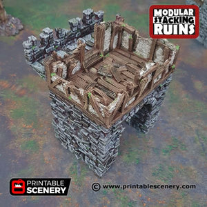 Ruined Gatehouse Entrance Gate - Shadowfey Ruins 15mm 20mm 28mm 32mm 37mm Wargaming Terrain D&D DnD