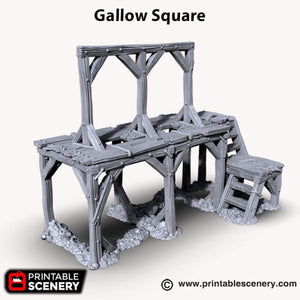 Gallows Square - Gallow Shadowfey Ruins 15mm 20mm 28mm 32mm 37mm Wargaming Terrain D&D DnD