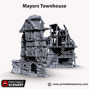 Mayor's Townhouse - Shadowfey Ruins 15mm 20mm 28mm 32mm 37mm Wargaming Terrain D&D