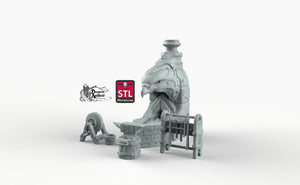 Blacksmith's Forge and Tools - STL Miniatures Wargaming D&D DnD