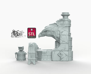 Blacksmith's Forge and Tools - STL Miniatures Wargaming D&D DnD