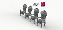 Load image into Gallery viewer, Fancy Chairs - STL Miniatures Wargaming D&amp;D DnD