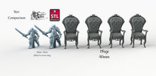Load image into Gallery viewer, Fancy Chairs - STL Miniatures Wargaming D&amp;D DnD