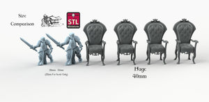 Fancy Chairs - STL Miniatures Wargaming D&D DnD