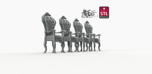 Fancy Chairs - STL Miniatures Wargaming D&D DnD