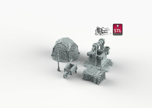 Farming Equipment - STL Miniatures Wargaming D&D DnD