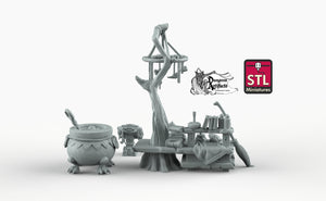 Witch Props - STL Miniatures Wargaming D&D DnD