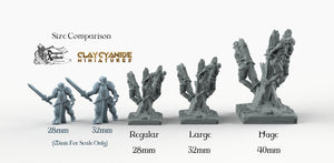 Plagued Cultists on Stakes - Clay Cyanide Plague Miniatures Wargaming D&D DnD
