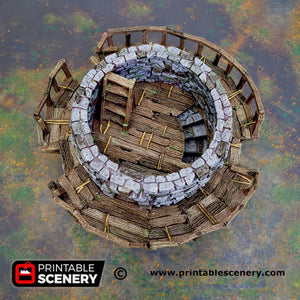 Haunted Windmill - Shadowfey Wilds 15mm 20mm 28mm 32mm 37mm Wargaming Terrain D&D DnD