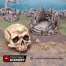 Load image into Gallery viewer, Titan Skull Cave - Shadowfey Wilds 15mm 20mm 28mm 32mm 37mm Wargaming Terrain D&amp;D DnD