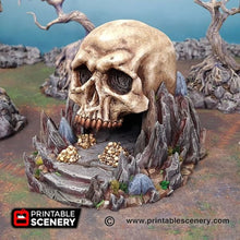 Load image into Gallery viewer, Titan Skull Cave - Shadowfey Wilds 15mm 20mm 28mm 32mm 37mm Wargaming Terrain D&amp;D DnD