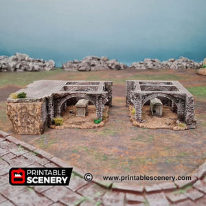 Ruined Nave and Chancel - Shadowfey Ruins 15mm 20mm 28mm 32mm 37mm Wargaming Terrain D&D DnD