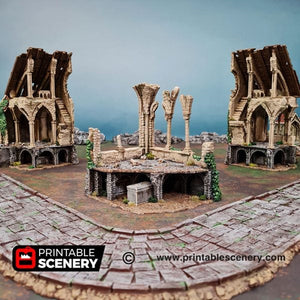 Ruined Nave and Chancel - Shadowfey Ruins 15mm 20mm 28mm 32mm 37mm Wargaming Terrain D&D DnD