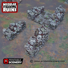 Load image into Gallery viewer, Ruined Gatehouse Entrance Gate - Shadowfey Ruins 15mm 20mm 28mm 32mm 37mm Wargaming Terrain D&amp;D DnD